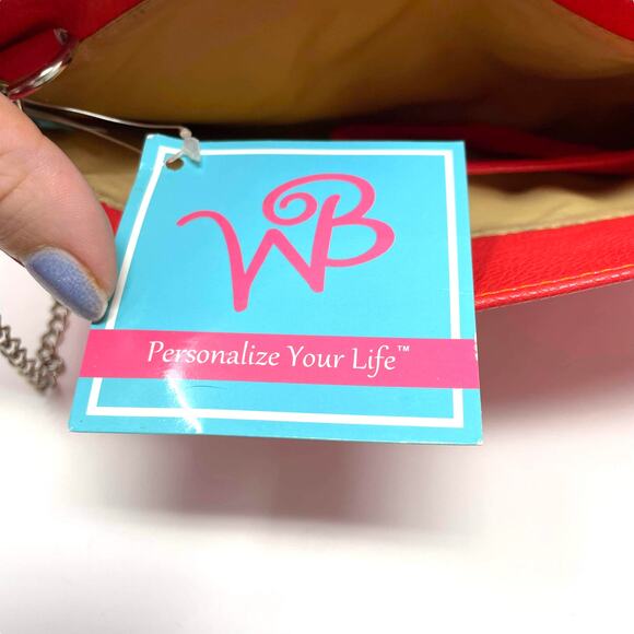 00s WB Vintage Red Chain Link Crossbody Purse - Picture 6 of 9